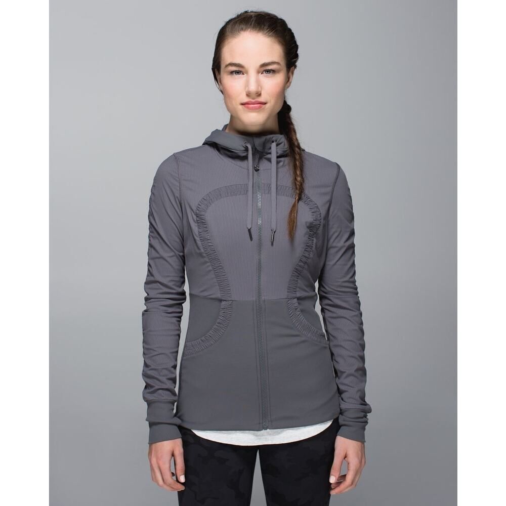 lululemon athletica Charcoal Gray Hooded Zip Jacket